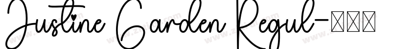 Justine Garden Regul字体转换